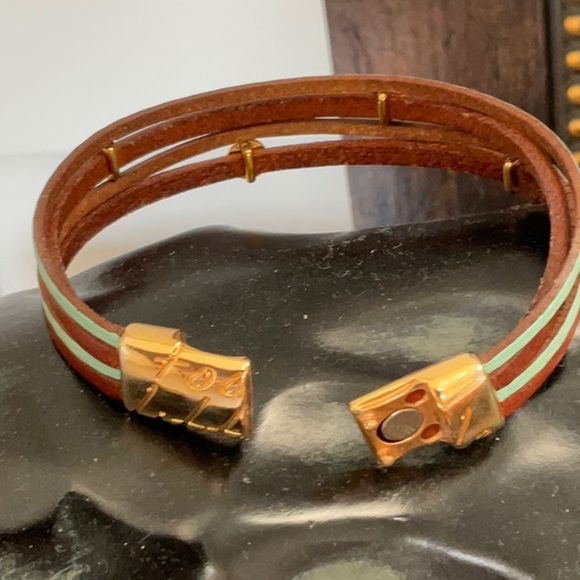 Evil Eye Leather Bracelet ~ Santorini - Picture 6 of 6